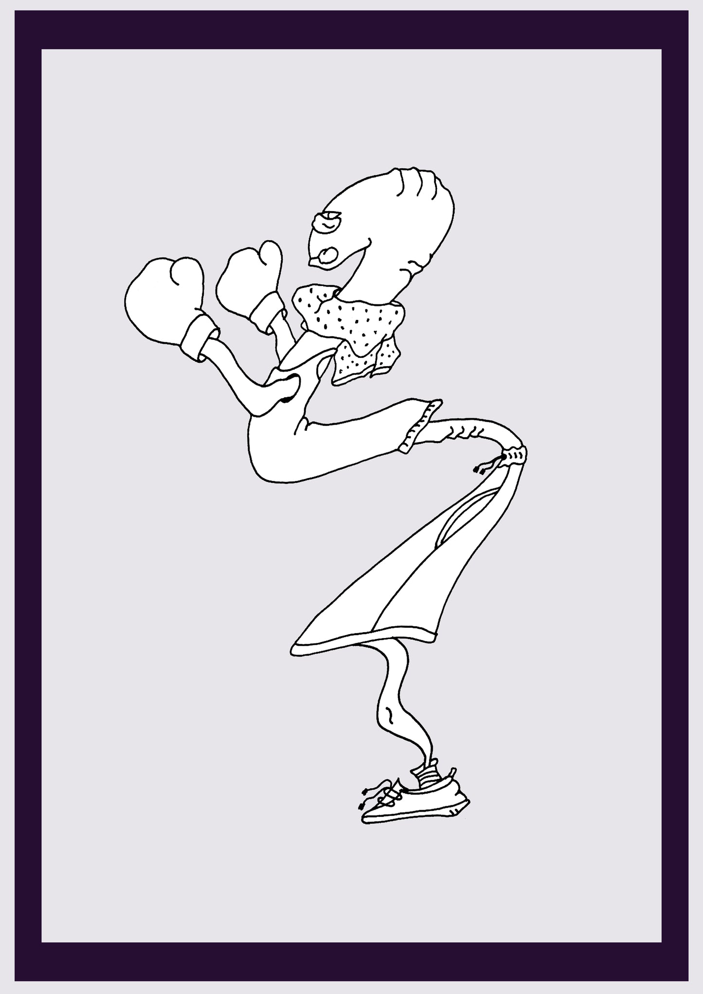 AUFGEWÄRMT. Drucken. Offene Ausgabe. Erste Zeichnungen des Künstlers. Digital verkleinert. (Ref.Og. SOR146V01. Erste Zeichnungen. Feder auf Papier)