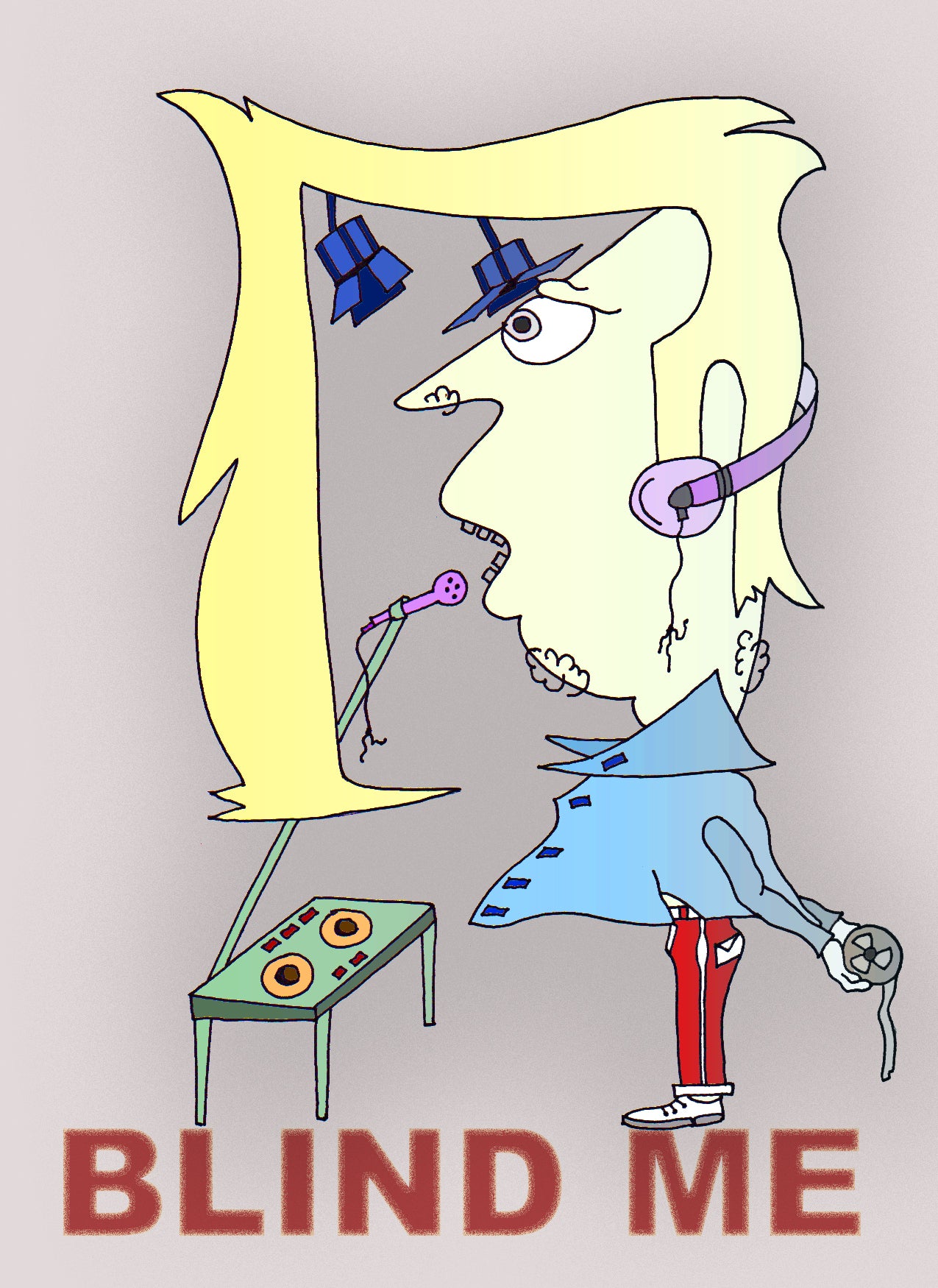 SELBST-SÄNGER. Drucken. Offene Ausgabe. Poster. (Ref.Og. SOR050V01. Erste Zeichnungen. Stift auf Papier)