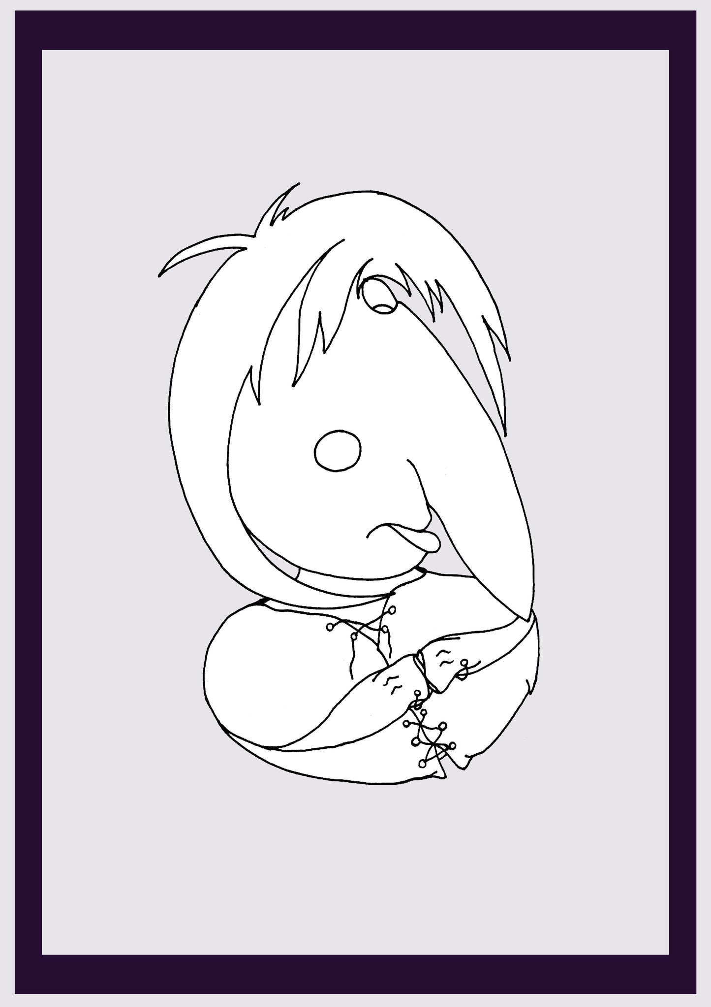 CERCLE GARÇON. Imprimer. Édition ouverte. Premiers dessins de l'artiste. Redimensionné numériquement. (Réf.Og. SOR072V01. Premiers dessins. Stylo sur papier)