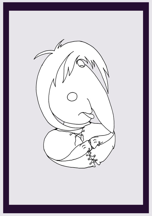 CERCLE GARÇON. Imprimer. Édition ouverte. Premiers dessins de l'artiste. Redimensionné numériquement. (Réf.Og. SOR072V01. Premiers dessins. Stylo sur papier)