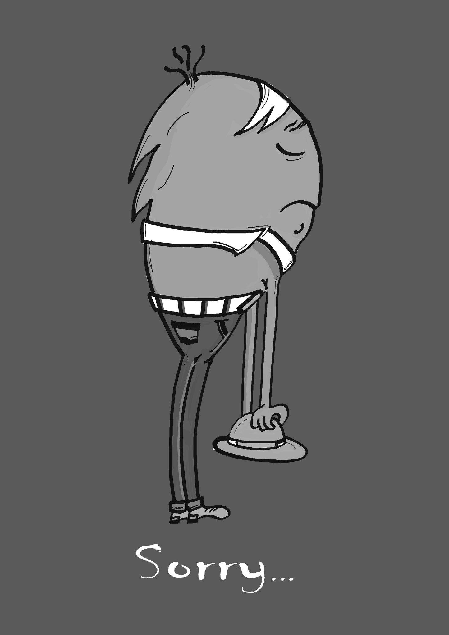 TUT MIR LEID, MANN. Drucken. Offene Ausgabe. Poster. (Ref.Og. SOR042V01. Erste Zeichnungen. Stift auf Papier)