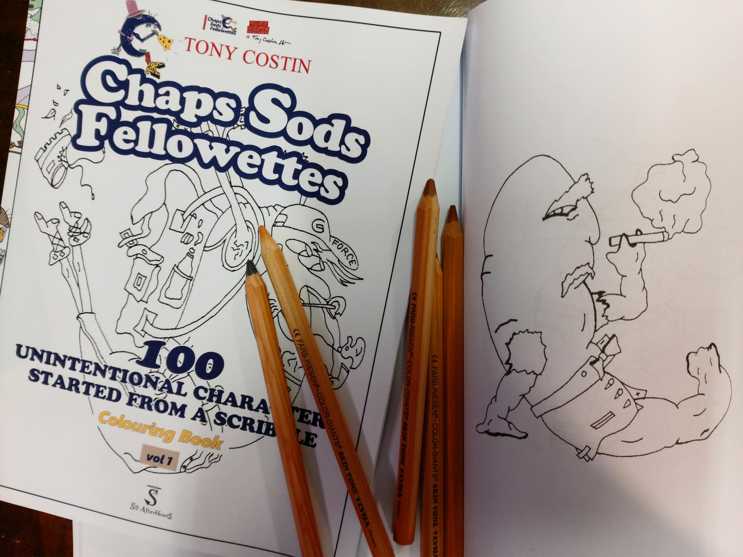 Chaps Sods Fellowettes 100 Unintentional Characters from a Scribble. Colouring Book edition.  Paperback.