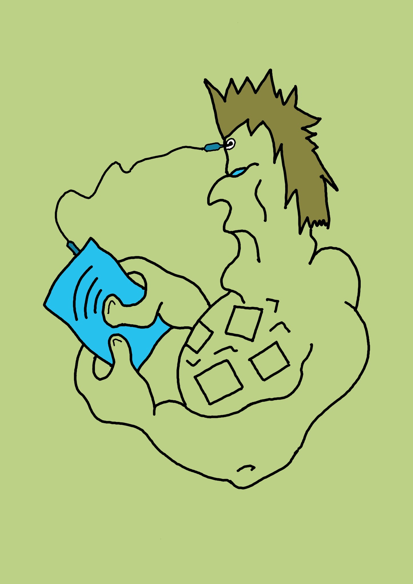 SOZIALER MUSKEL. Offene Ausgabe. Illustration. (Ref.Og. SOR129V01. Erste Zeichnungen. Stift auf Papier)