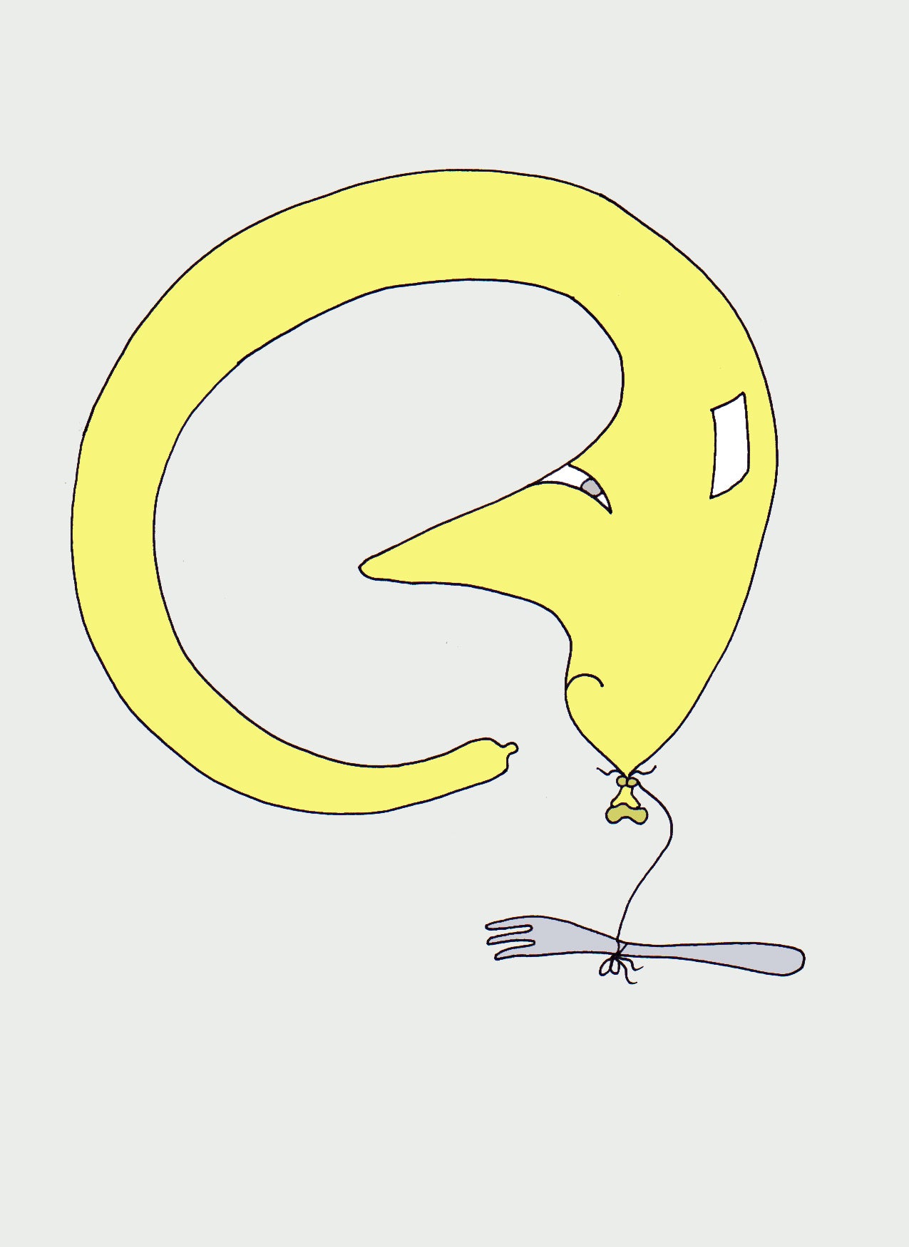 BALLON FURKY. Print. Open edition. Illustration. (Ref.Og. SOR059V01. First Drawings. Pen-on-paper)