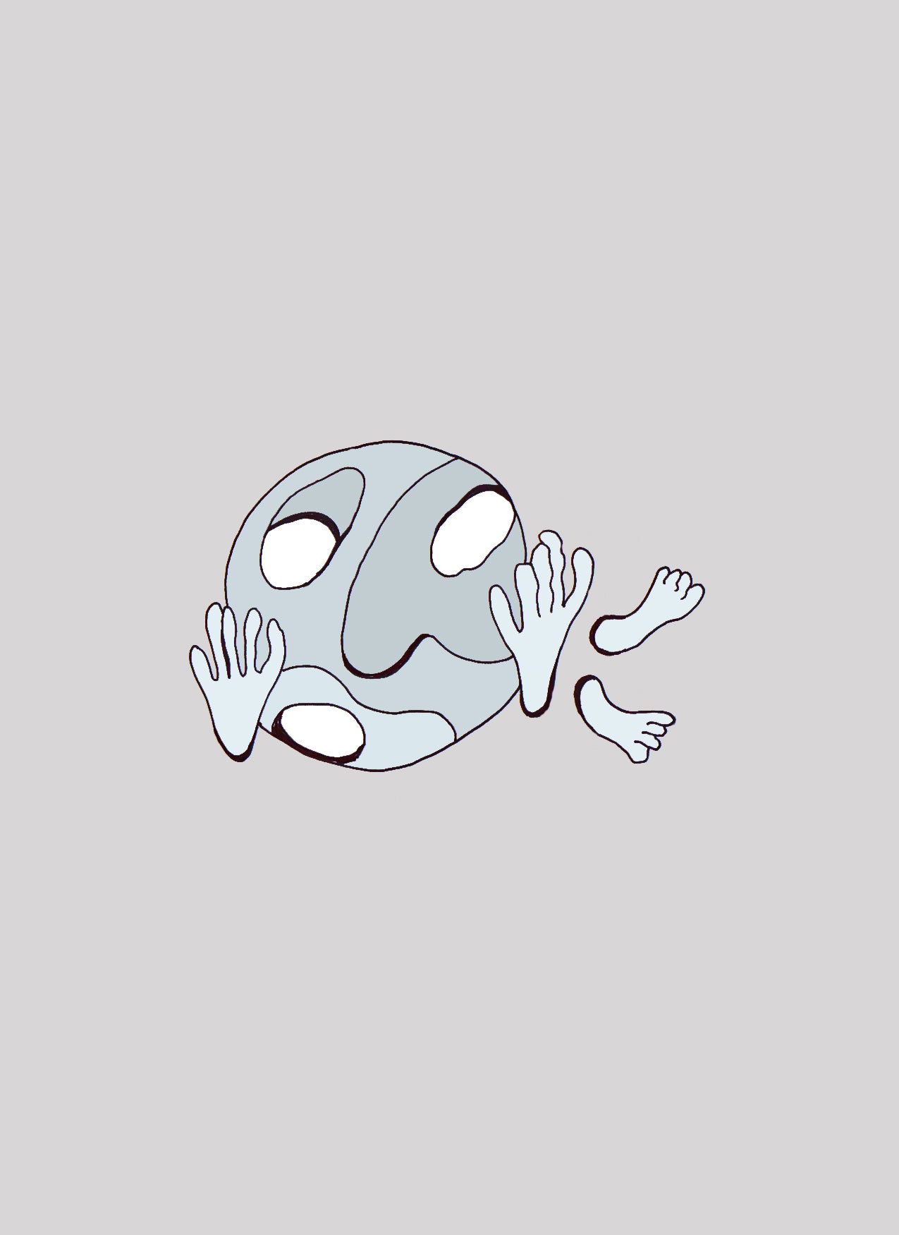 HAPPY BUBBLE. Print. Open edition. Illustration. (Ref.Og. SOR088V01. First Drawings. Pen-on-paper)