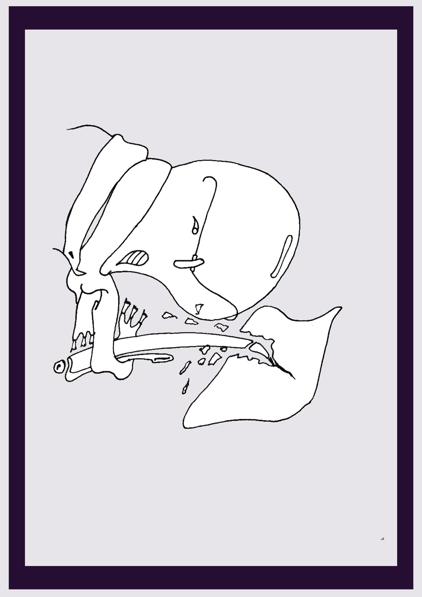 TOON EN COLÈRE. Imprimer. Édition ouverte. Premiers dessins de l'artiste. Redimensionné numériquement. (Réf.Og. SOR066V01. Premiers dessins. Stylo sur papier)