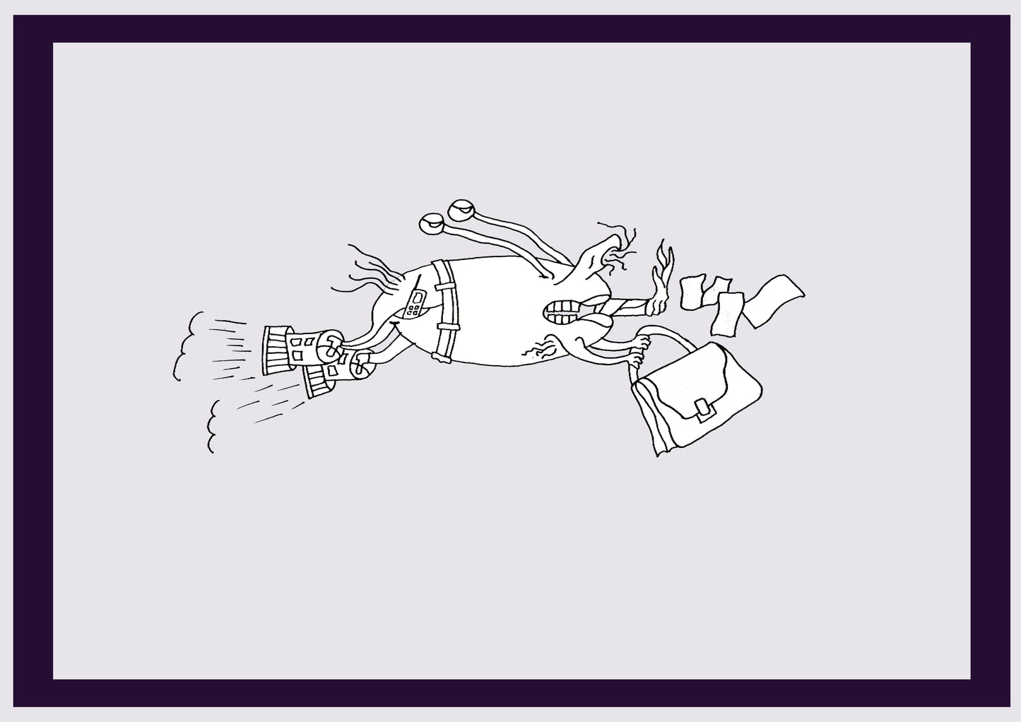 BUSINESS MAN. Print. Open edition. Artist's first drawings. Digitally resized. (Ref.Og. SOR009V01. First Drawings. Pen-on-paper)