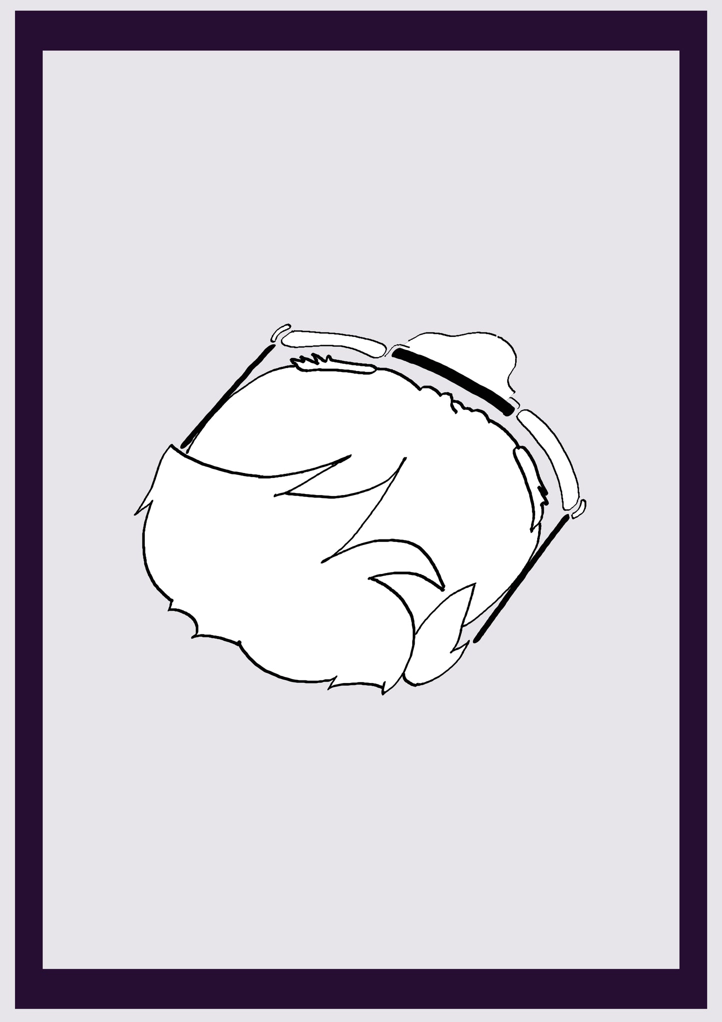 HEAD ABOVE. Print. Open edition. Artist's first drawings. Digitally resized. (Ref.Og. SOR089V01. First Drawings. Pen-on-paper)