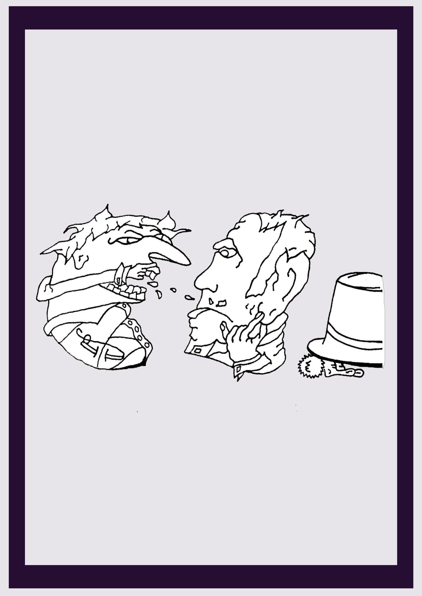 ME OR YOU. Print. Open edition. Artist's first drawings. Digitally resized. (Ref.Og. SOR030V01. First Drawings. Pen-on-paper)
