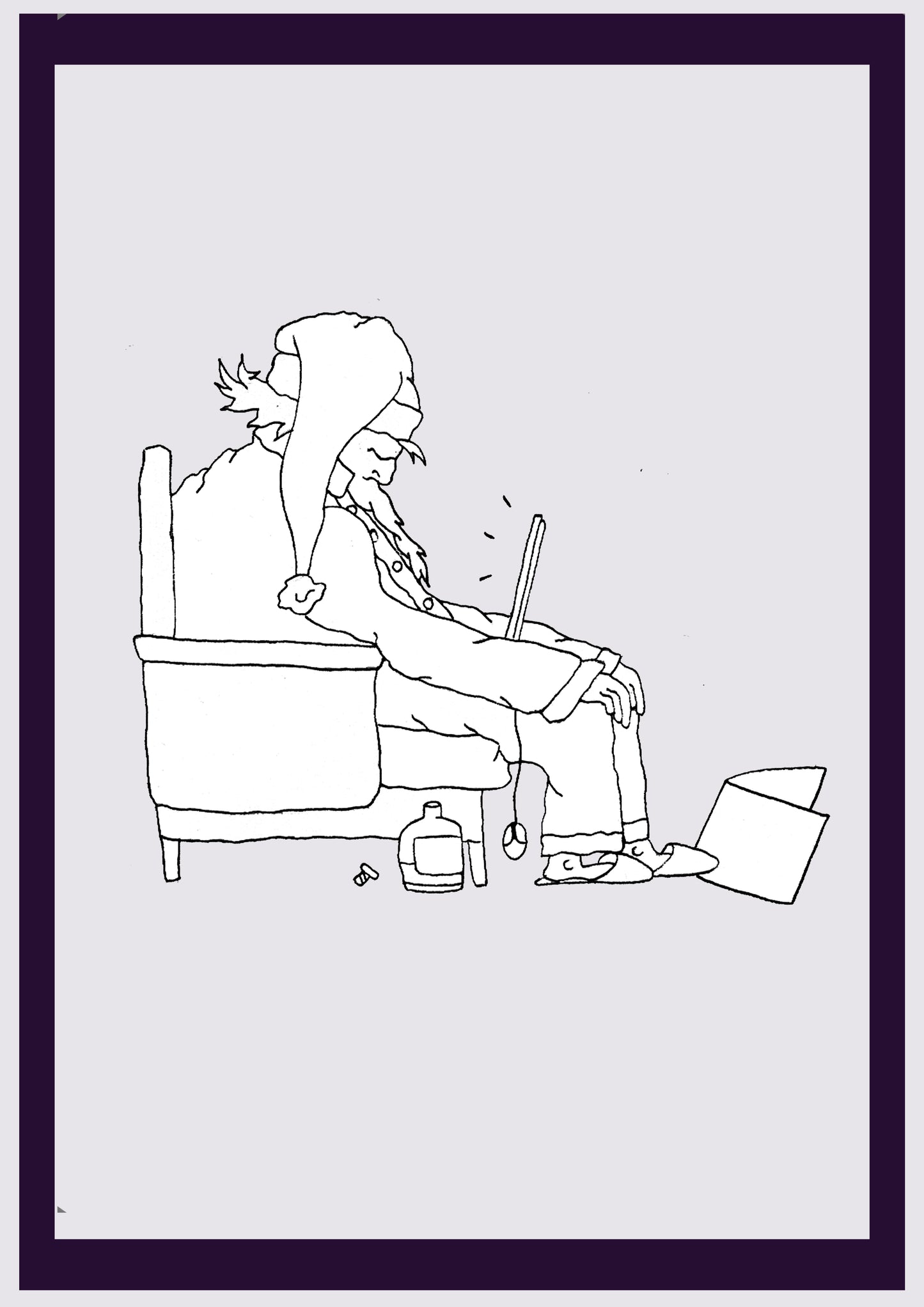 VIEIL HOMME DORMANT. Imprimer. Édition ouverte. Premiers dessins de l'artiste. Redimensionné numériquement. (Réf.Og. SOR033V01. Premiers dessins. Stylo sur papier)