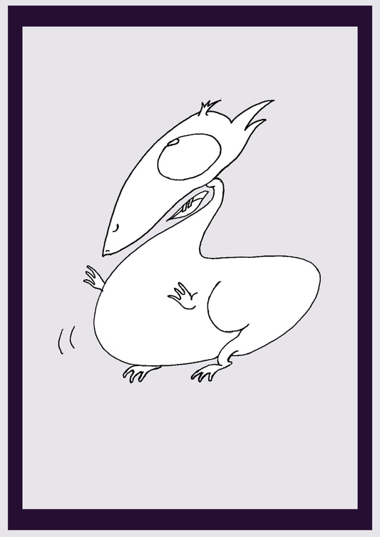 RATI. Print. Open edition. Artist's first drawings. Digitally resized. (Ref.Og. SOR117V01. First Drawings. Pen-on-paper)
