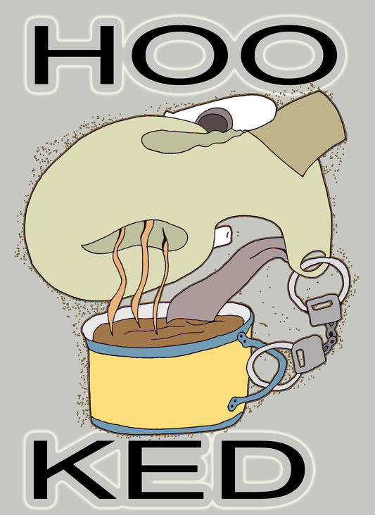 CAFÉ EN PRISON. Imprimer. Édition ouverte. Affiche. (Réf.Og. SOR049V01. Premiers dessins. Stylo sur papier)